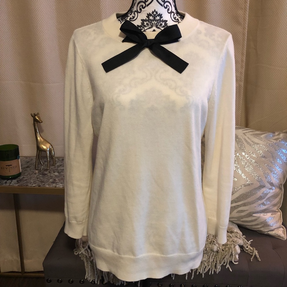 💙JCREW 💙 Mercantile 3/4 sleeve bow tie sweater